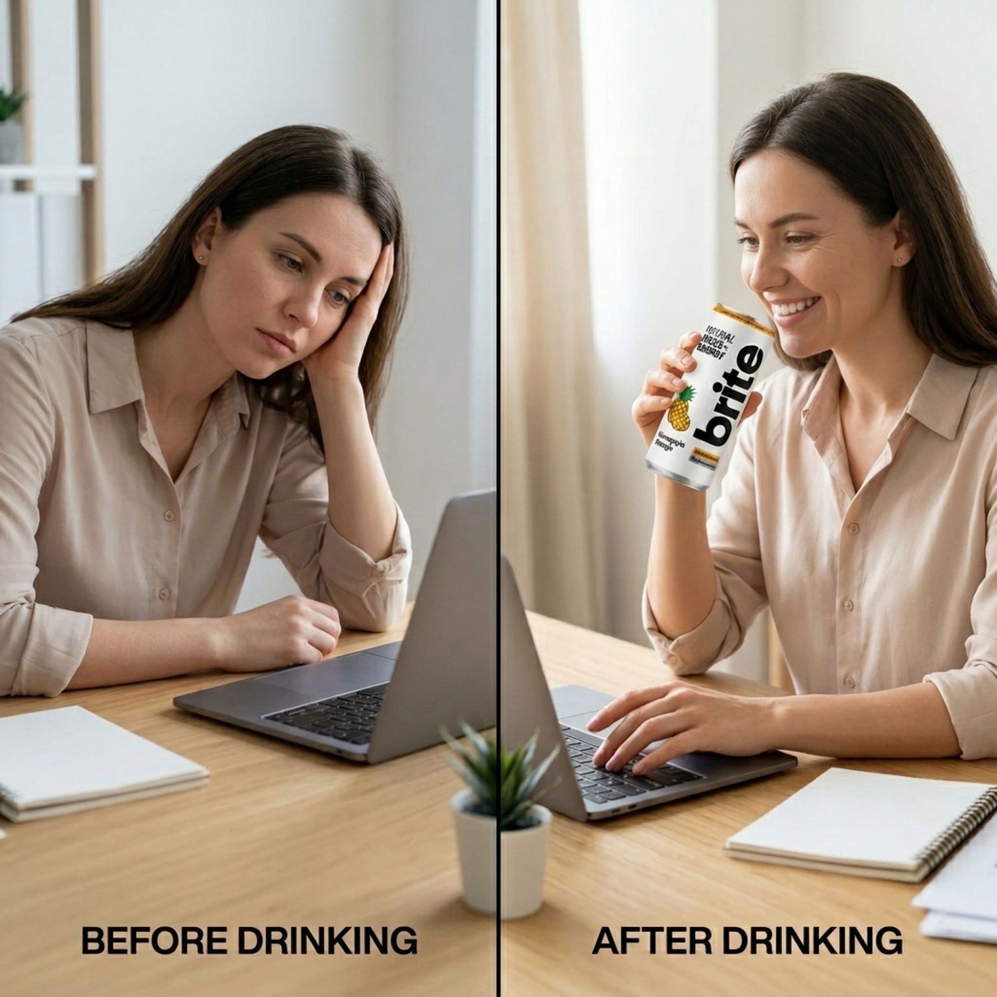 Functional drink with guarana and caffeine boost