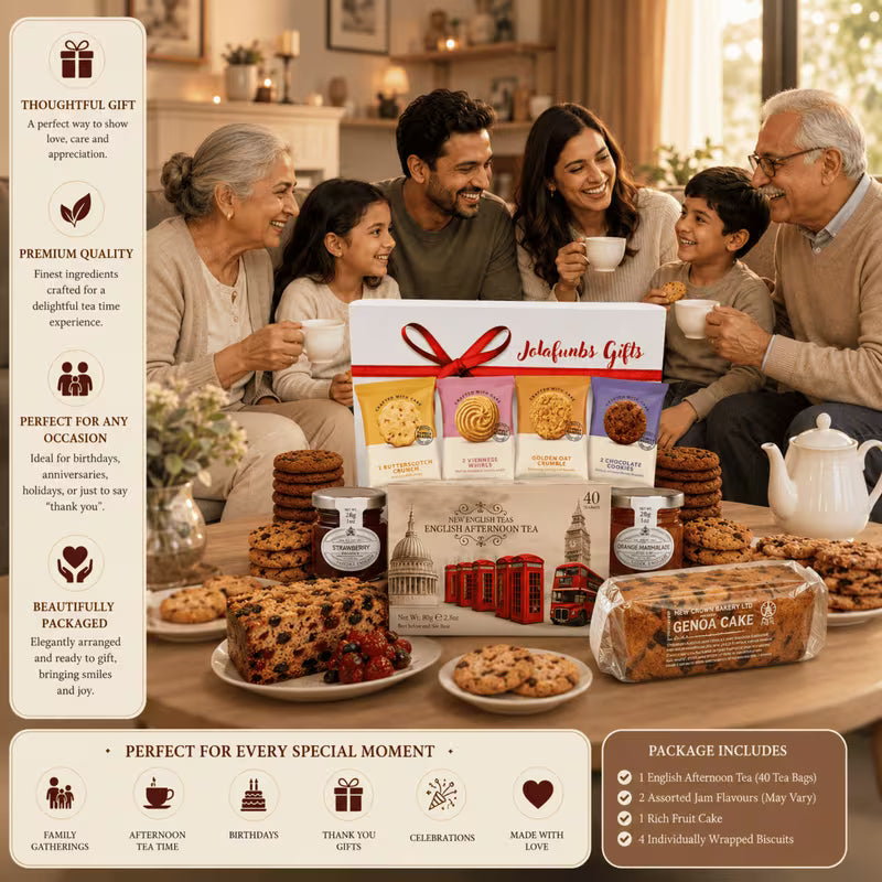 Traditional afternoon tea box for guests and hospitality