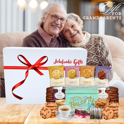 Collectible English tea tin with biscuits