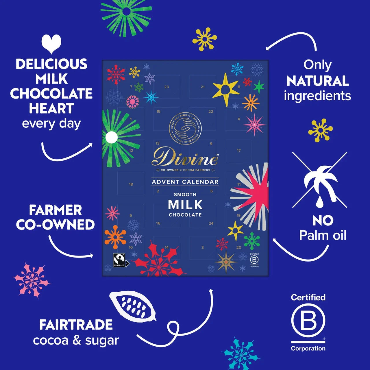 Ethical, eco-friendly, and vegetarian-friendly chocolate countdown for Christmas