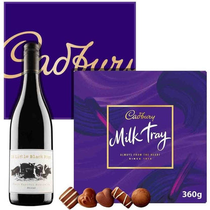 Evening treats bundle with wine and chocolates