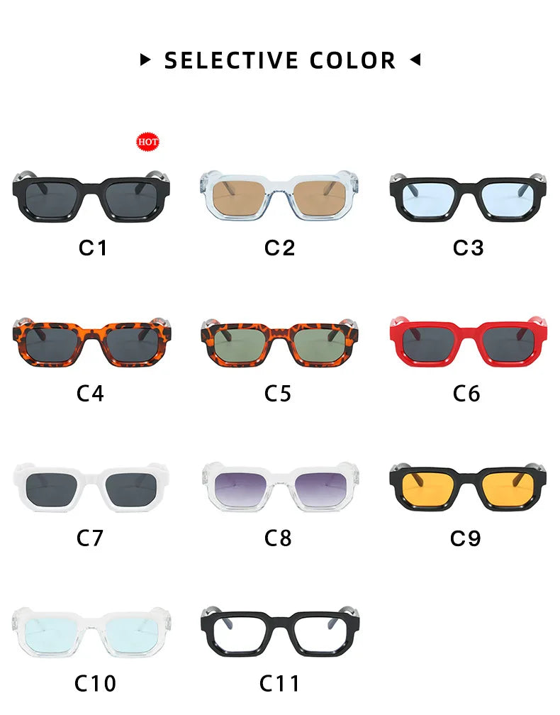 Rectangle frame sunglasses lens width height dimension detail