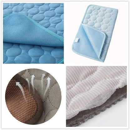 Portable cooling mat for pet travel