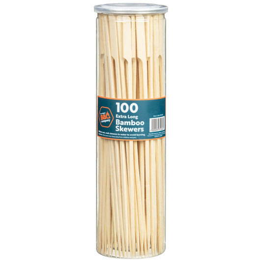Extra Long Bamboo BBQ Skewers 100 Pack