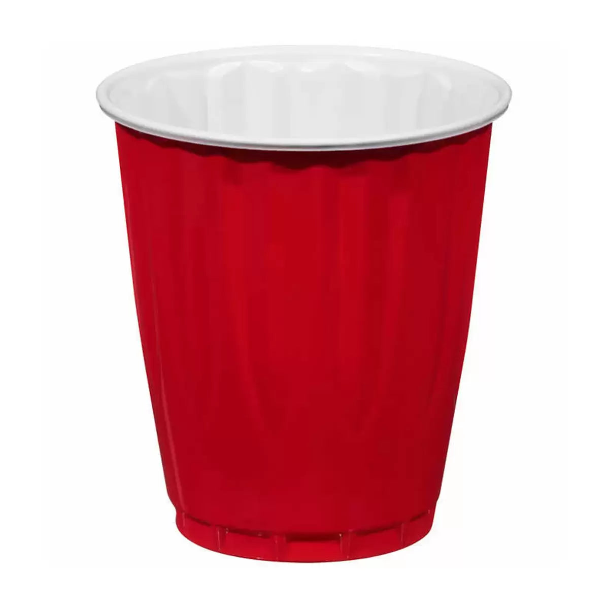 Premium Chinet red plastic cups for drinks and beverages