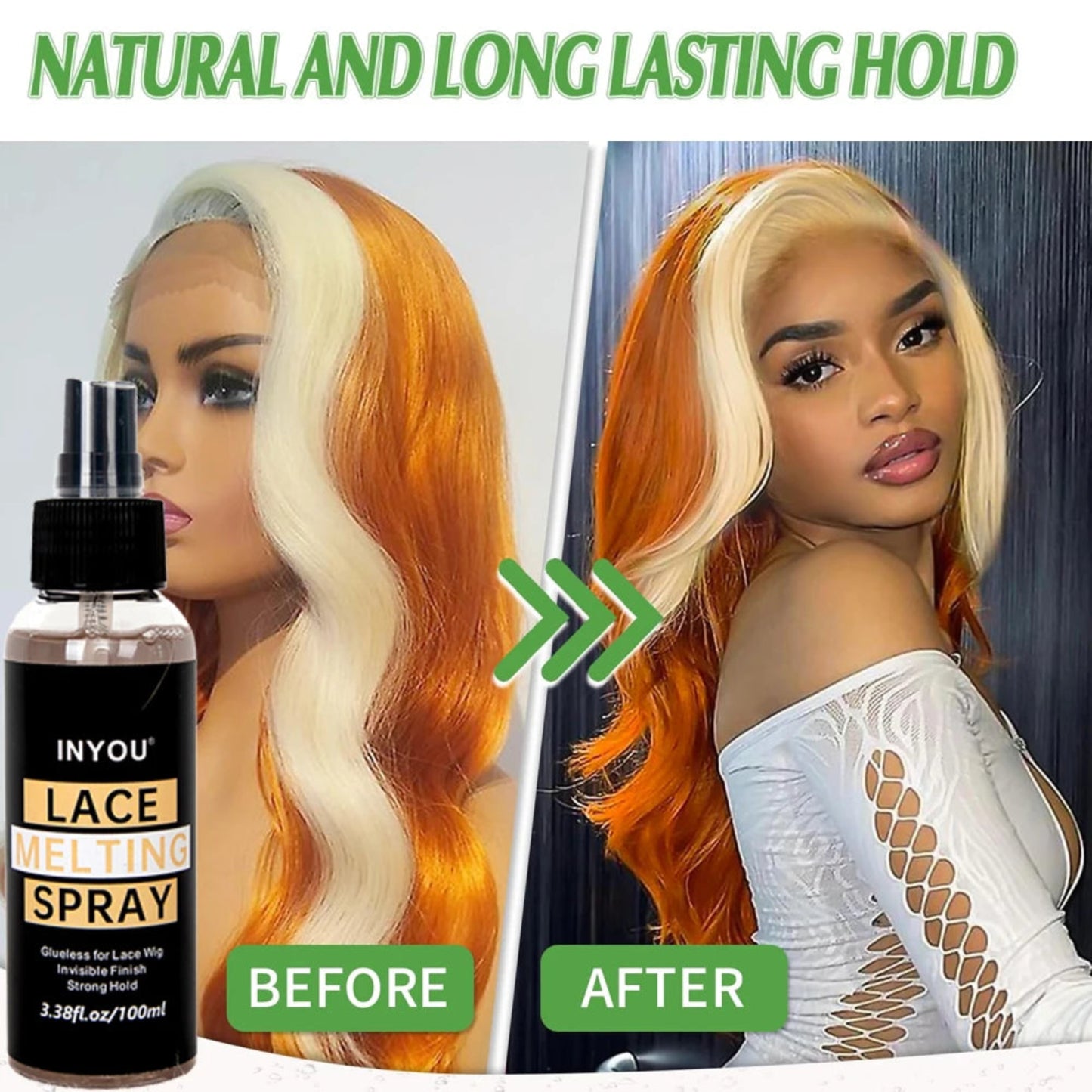Strong hold lace melting spray for wigs