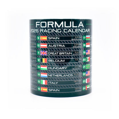 F1 2026 Season Mug Featuring All Race Dates and Venues