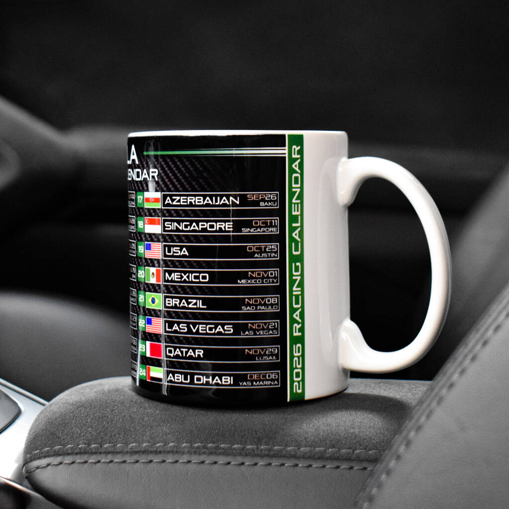 Durable 11oz Ceramic Formula One Mug for Motorsport Enthusiasts