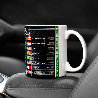 Durable 11oz Ceramic Formula One Mug for Motorsport Enthusiasts