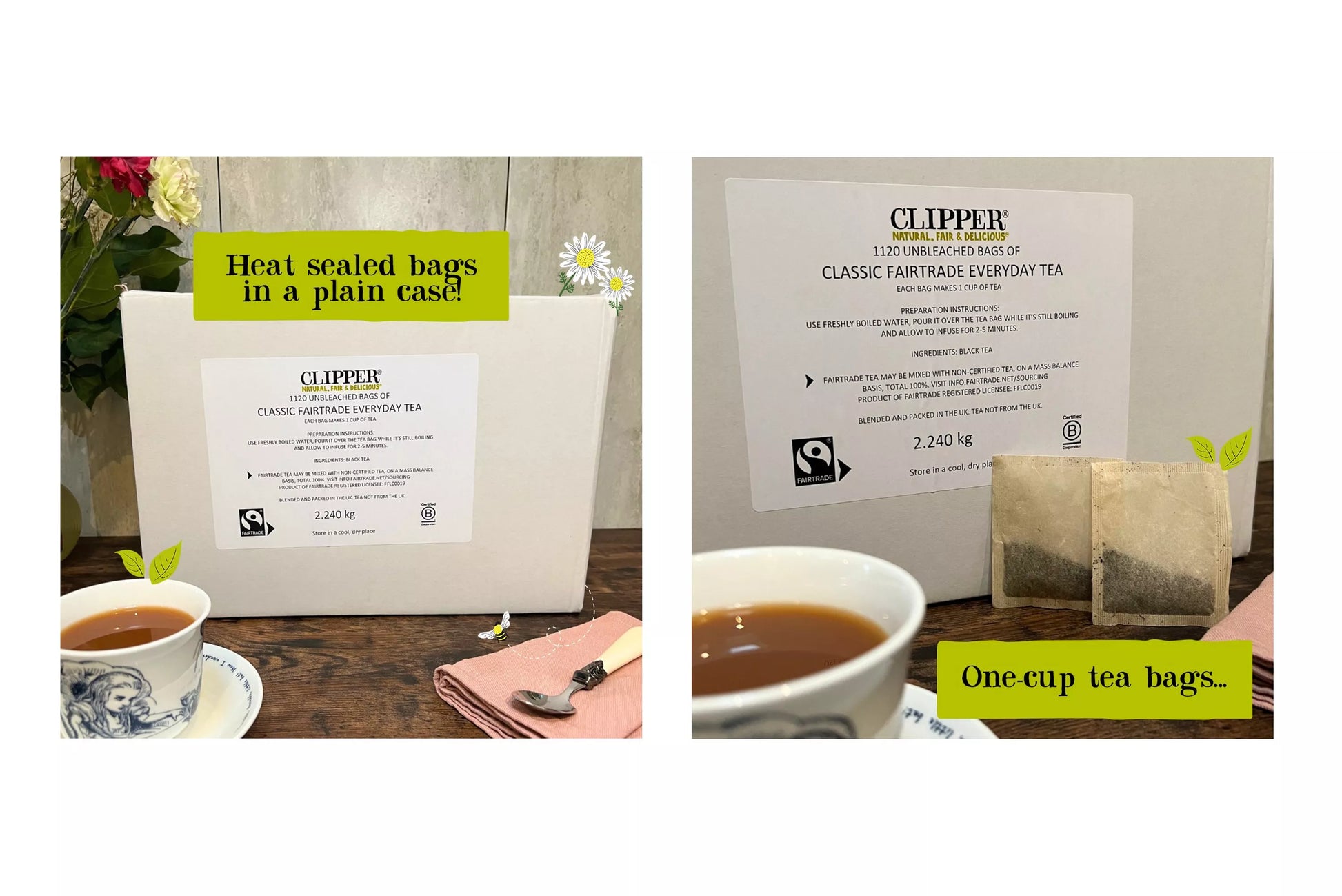 Classic strong black tea bags for everyday use