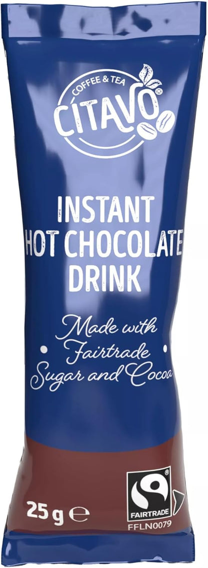 Hot chocolate drink sachets for hotels and guest rooms