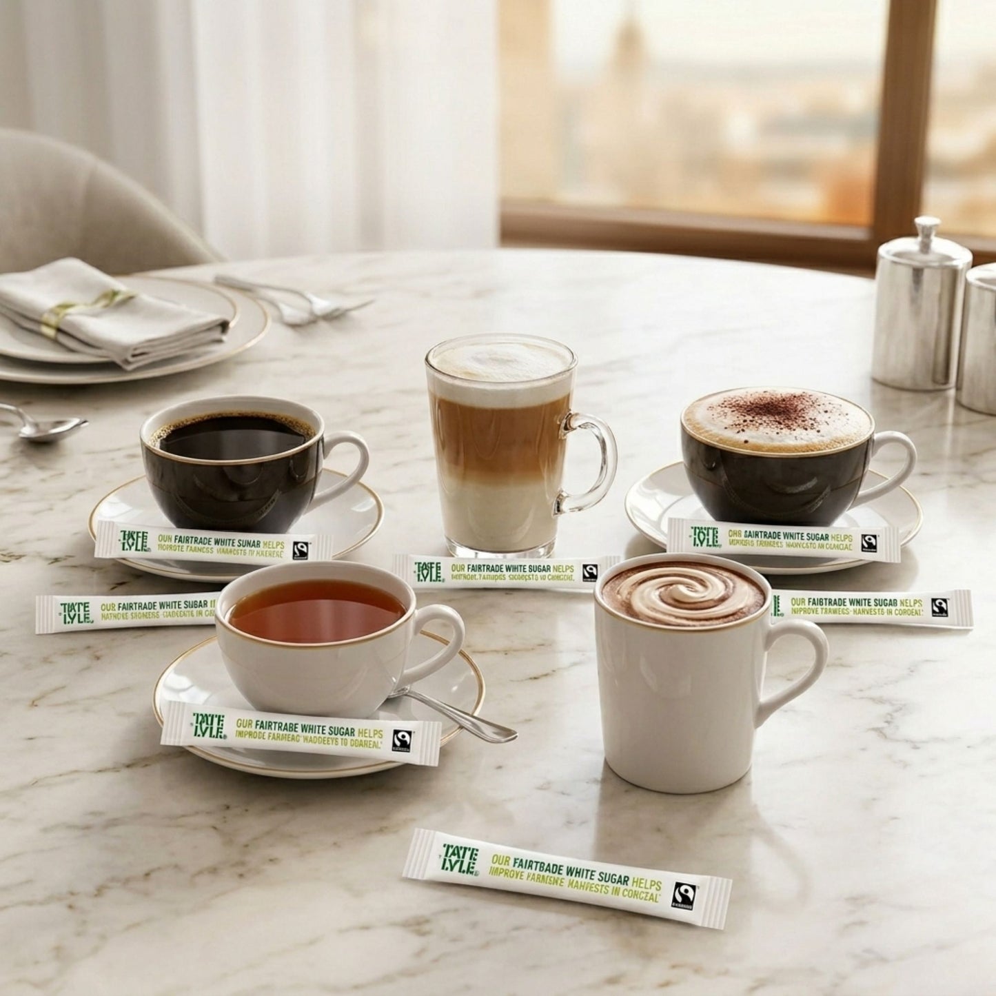 Fairtrade sugar sticks for hotels offices and catering