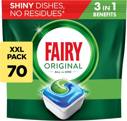 Fairy Original All-in-One Dishwasher Tablets 70 pack