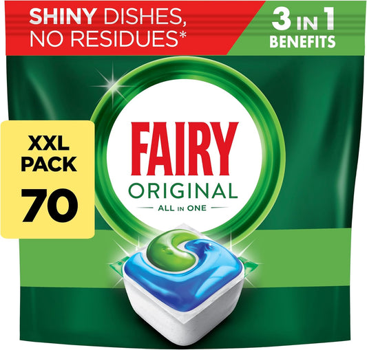 Fairy Original All-in-One Dishwasher Tablets 70 pack