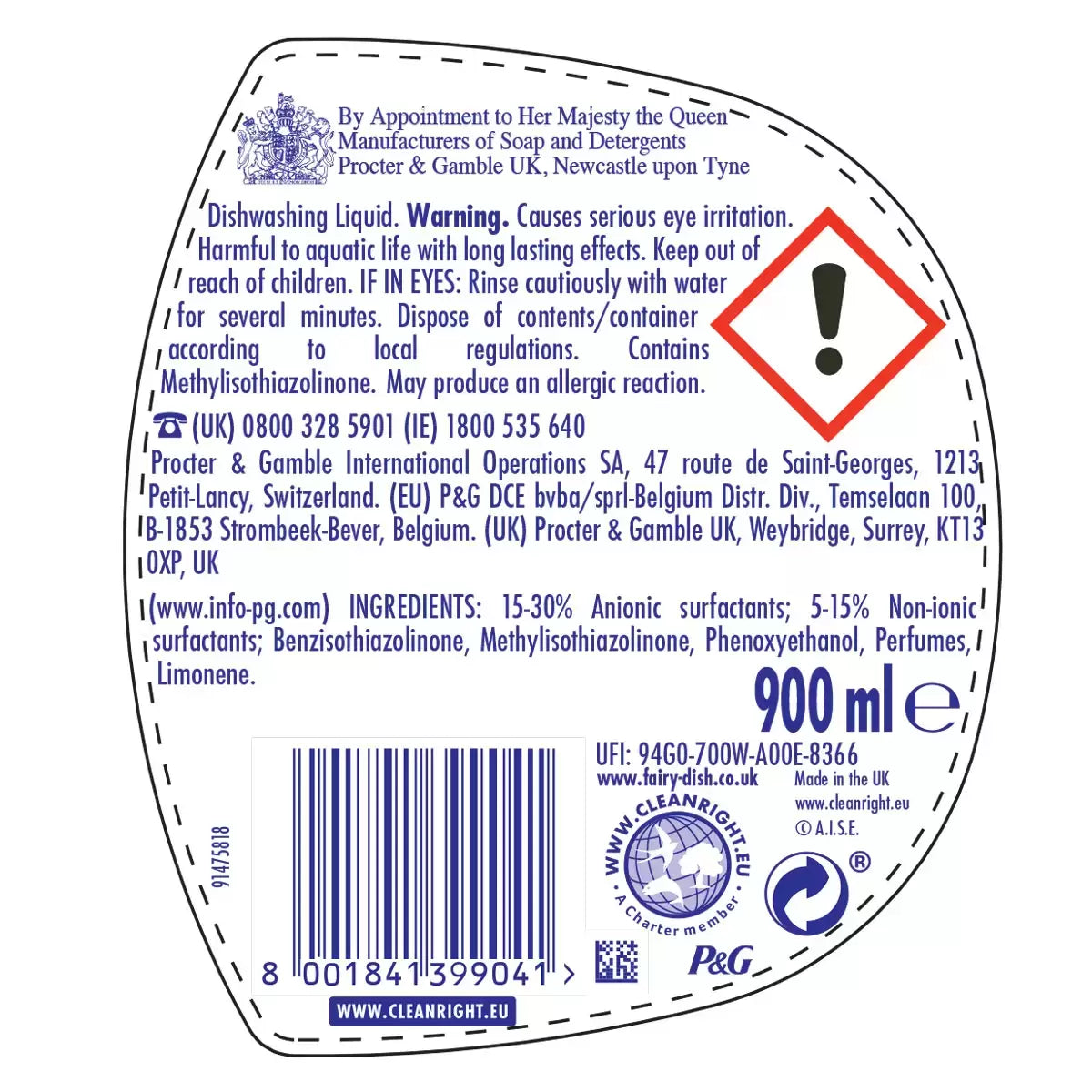 Fairy Original Washing Up Liquid making dishwashing easy with effective grease removal