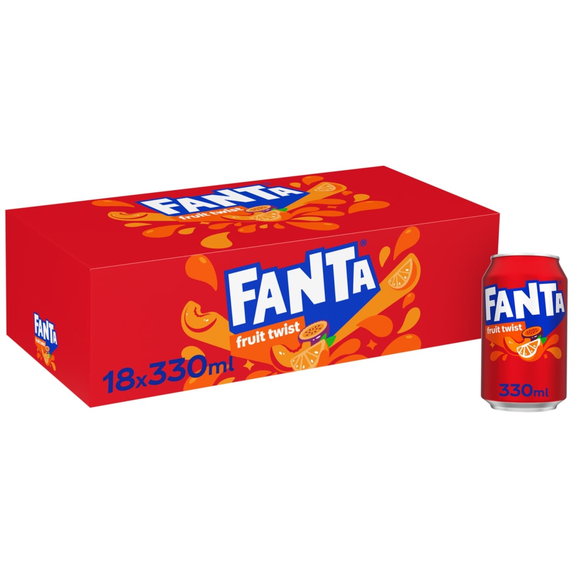 Fanta Fruit Twist 18 x 330ml fizzy soft drink cans