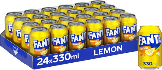 Lemon-flavoured soft drink in convenient 330ml cans