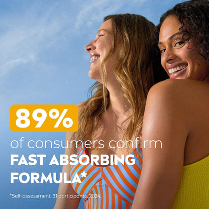 Moisturising sun spray with no white cast formula