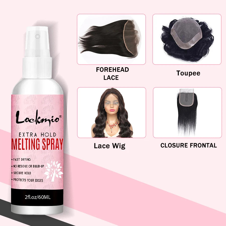 Invisible hold adhesive spray for natural wig hairlines