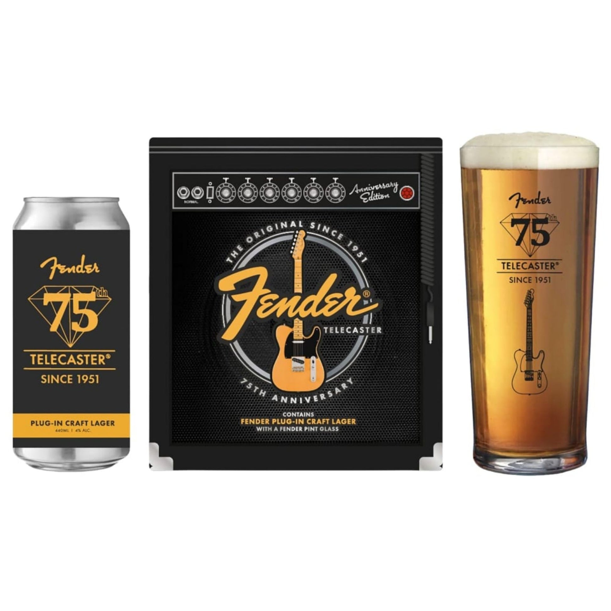 Fender Beer and Glass Gift Set with Collectable Tin
