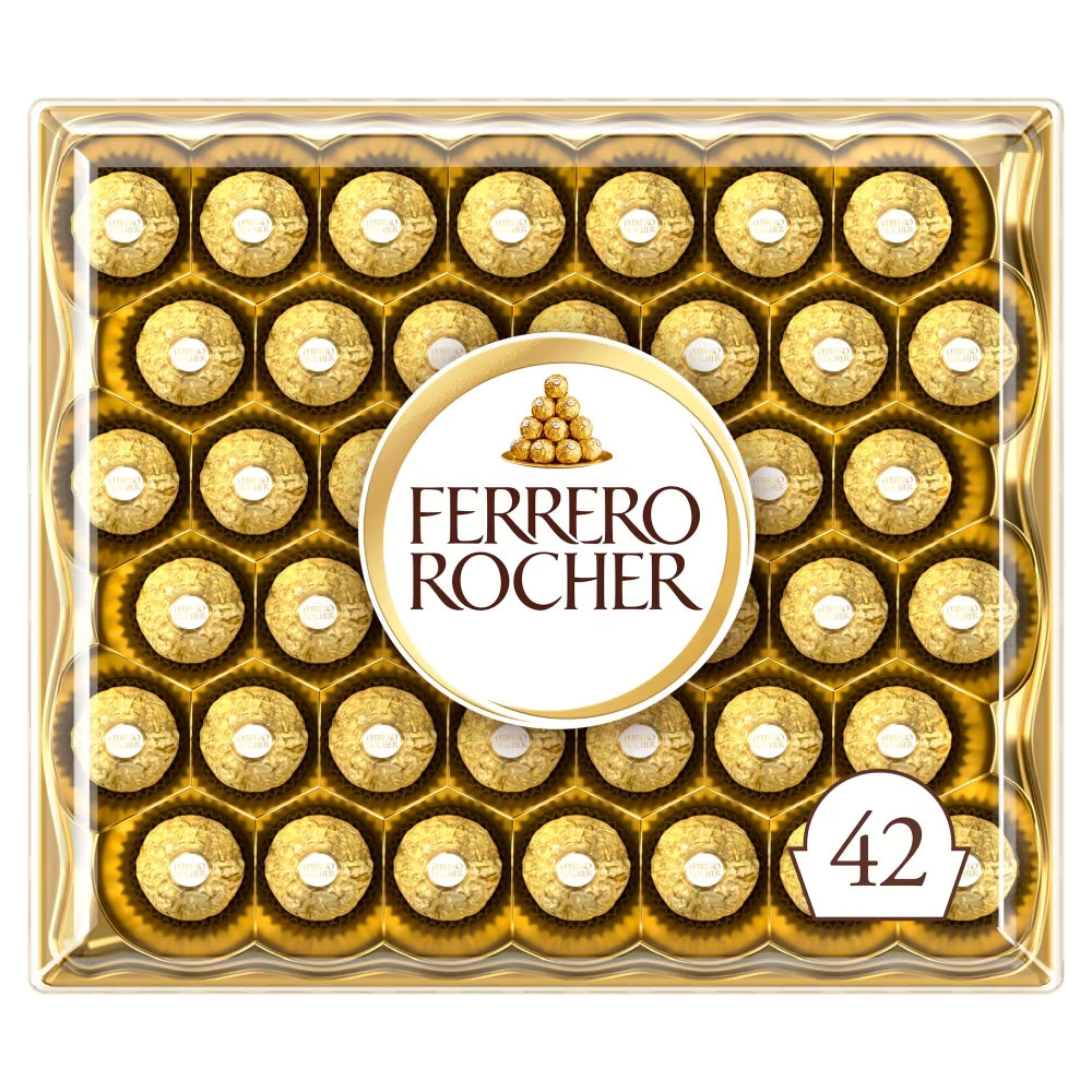 Ferrero Rocher Milk Chocolate Pralines 42 Pieces 525g gift box