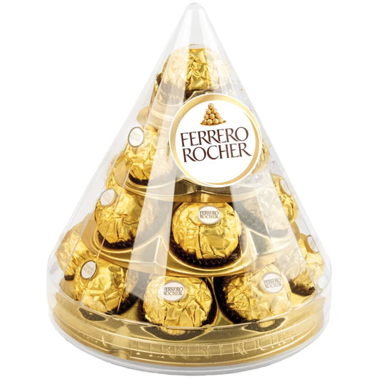 17-piece Ferrero Rocher cone gift perfect for Christmas, Halloween, or any occasion