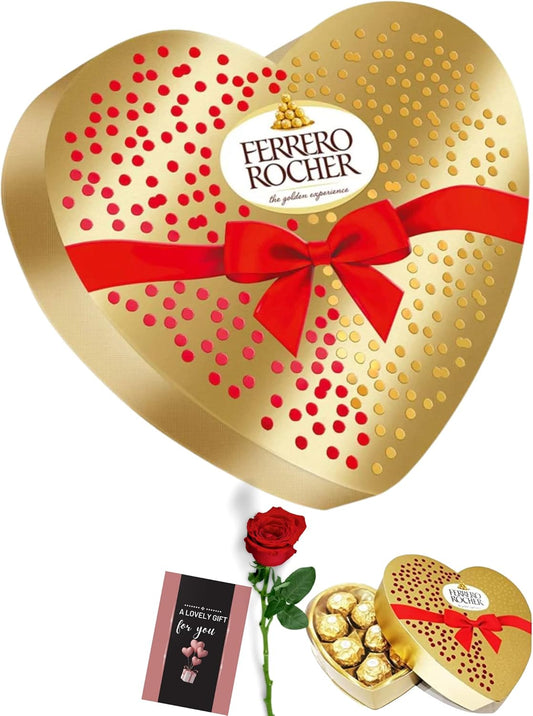  Heart-shaped Ferrero Rocher chocolate gift box with cards