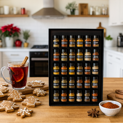 Festive Gift Advent Calendar with Assorted Herbs and Spices for Christmas