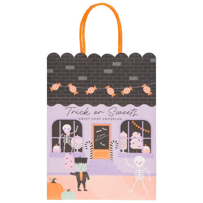 Trick or Sweet Halloween Treat Bags 8pk, lightweight and fun for kids