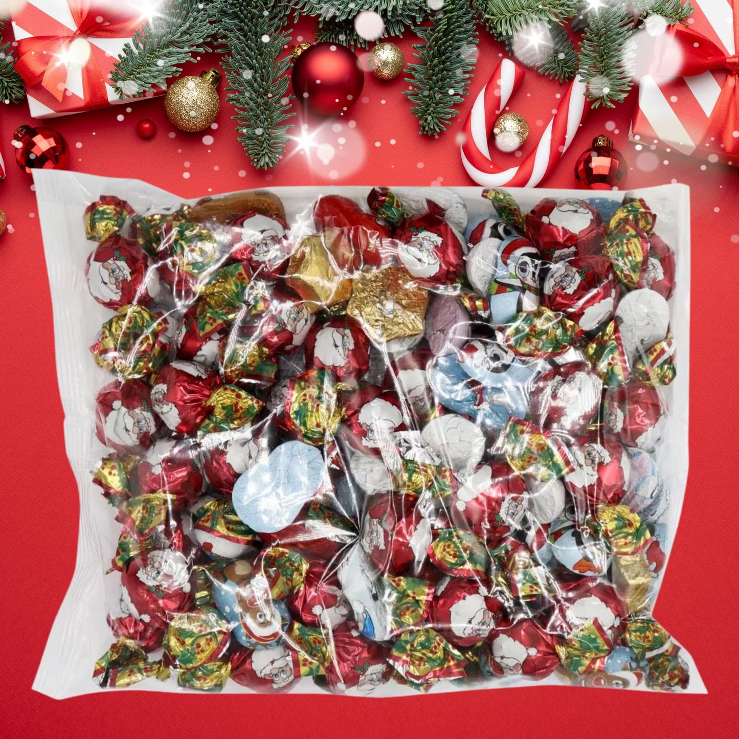 Festive milk chocolate assortment for Christmas sharing