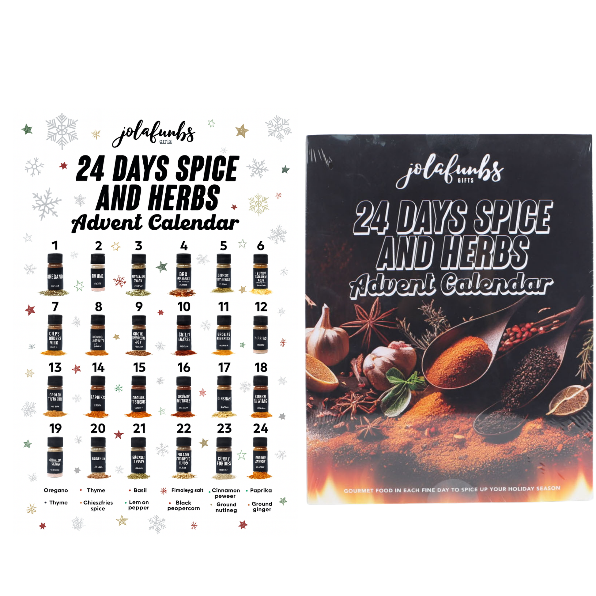 4-Day Festive Advent Calendar with Gourmet Spices and Seasonings