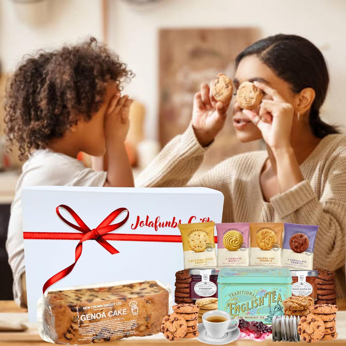 Elegant festive tea hamper for friends and family