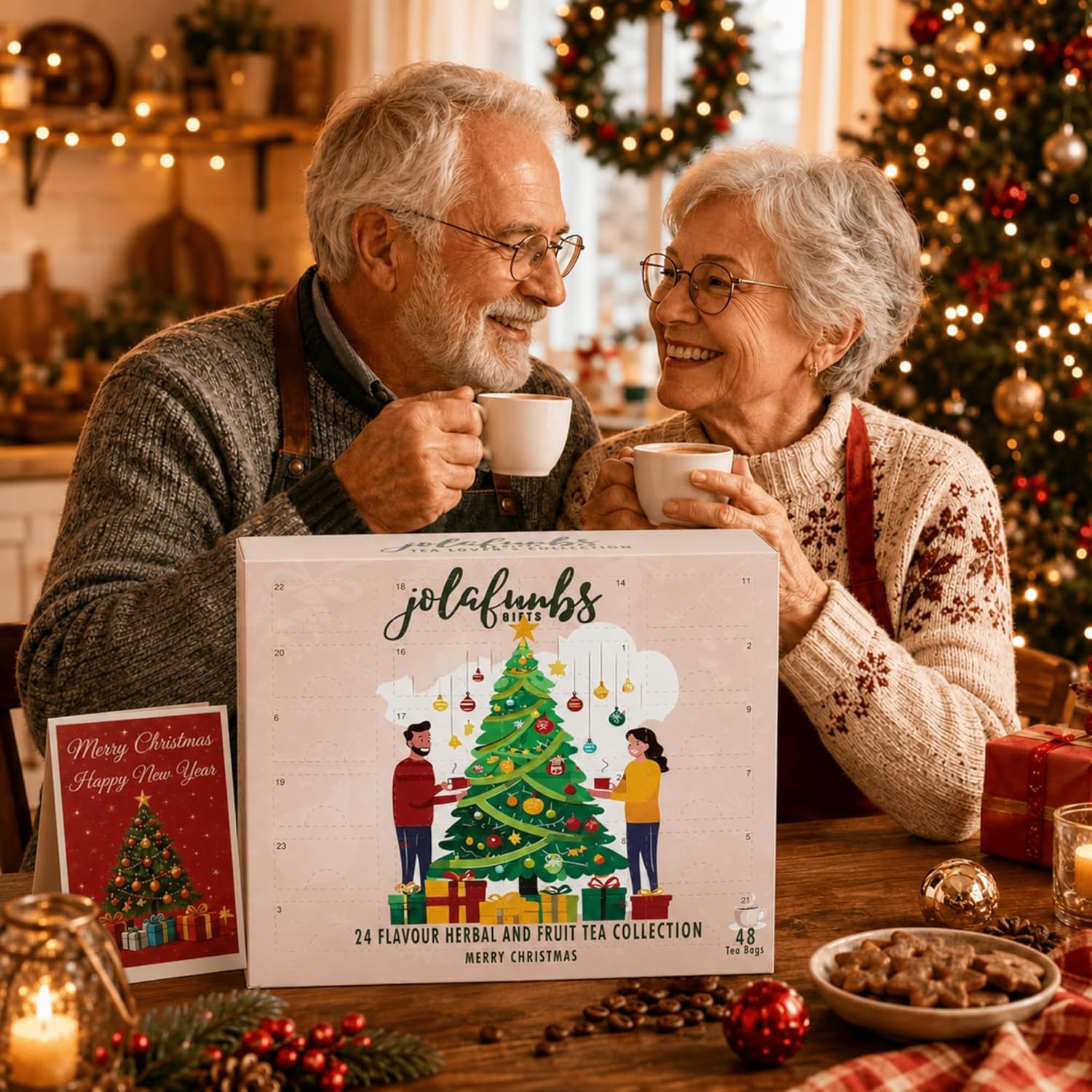 Christmas tea hamper gift set for women and men