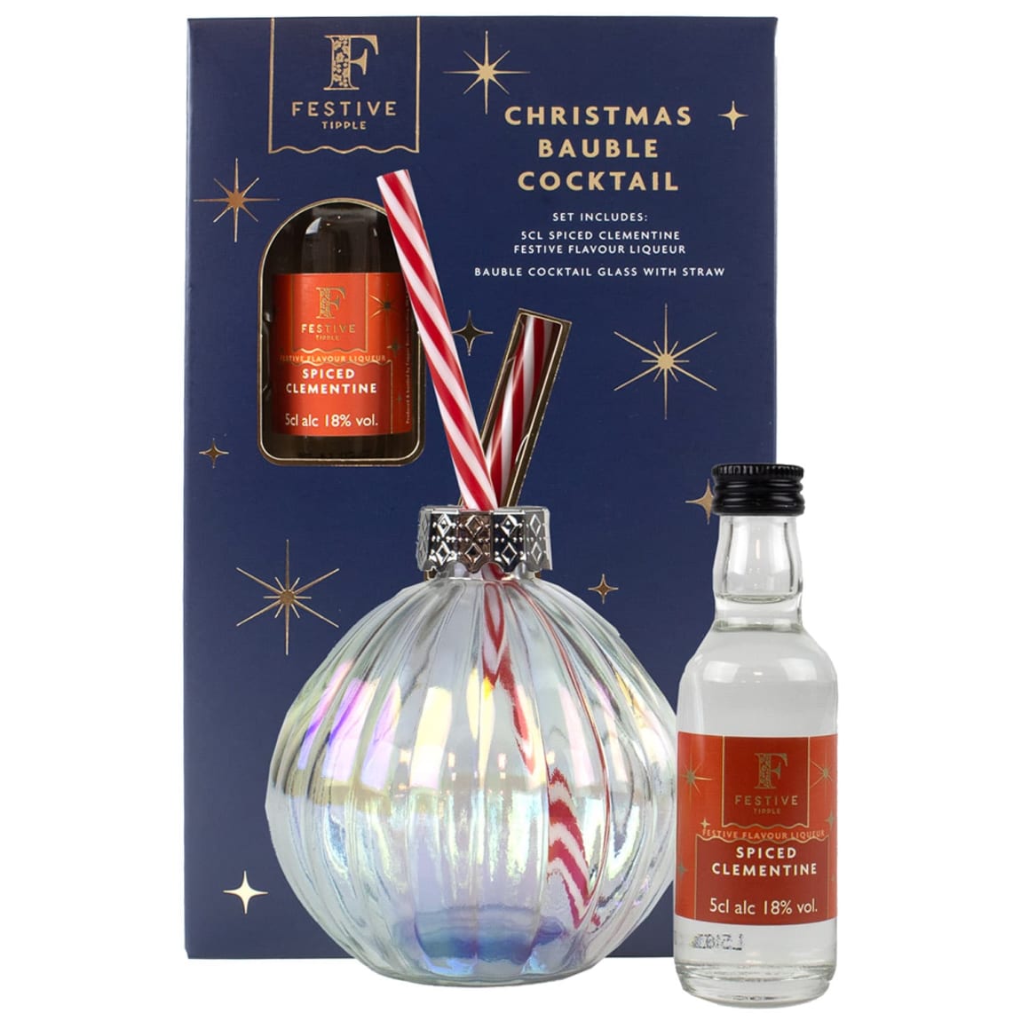 Festive Tipple Christmas Bauble Cocktail with spiced clementine liqueur