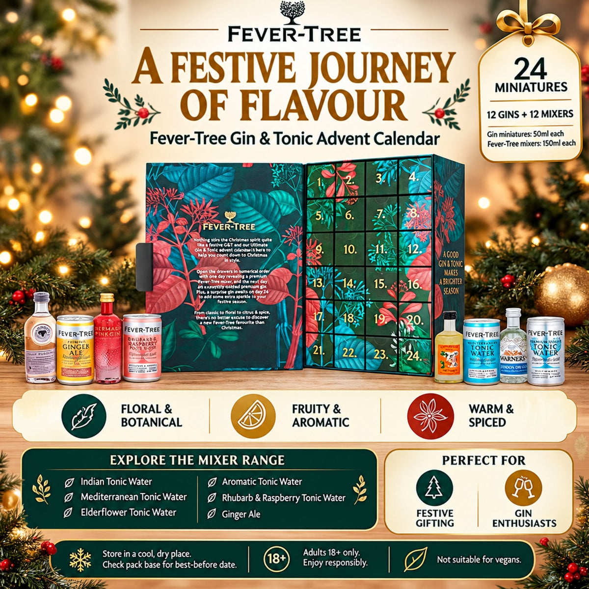 Fever-Tree Christmas advent calendar with gin and mixers
