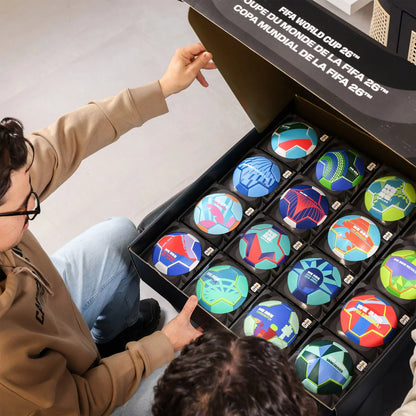 Official FIFA 2026 collector football collection featuring host cities