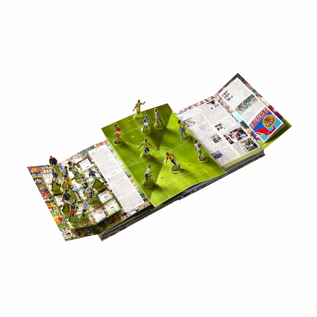 Football pop-up book with World Cup trophy design