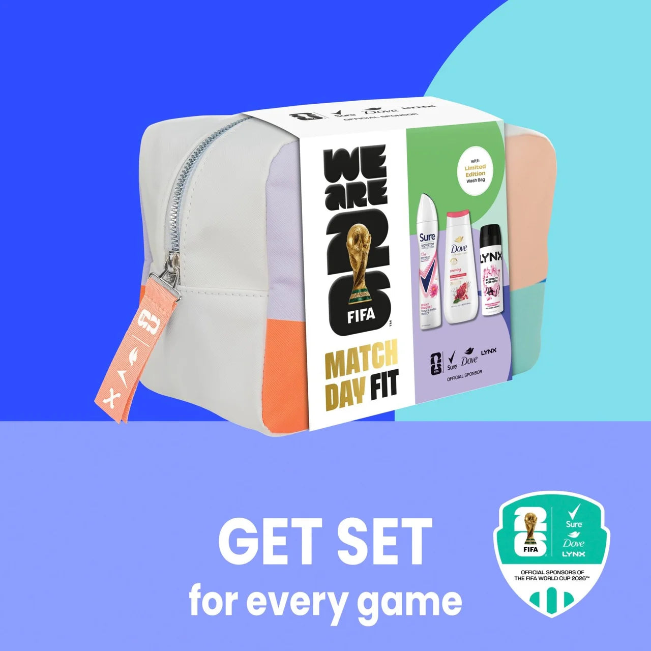 Women’s travel washbag FIFA themed care kit