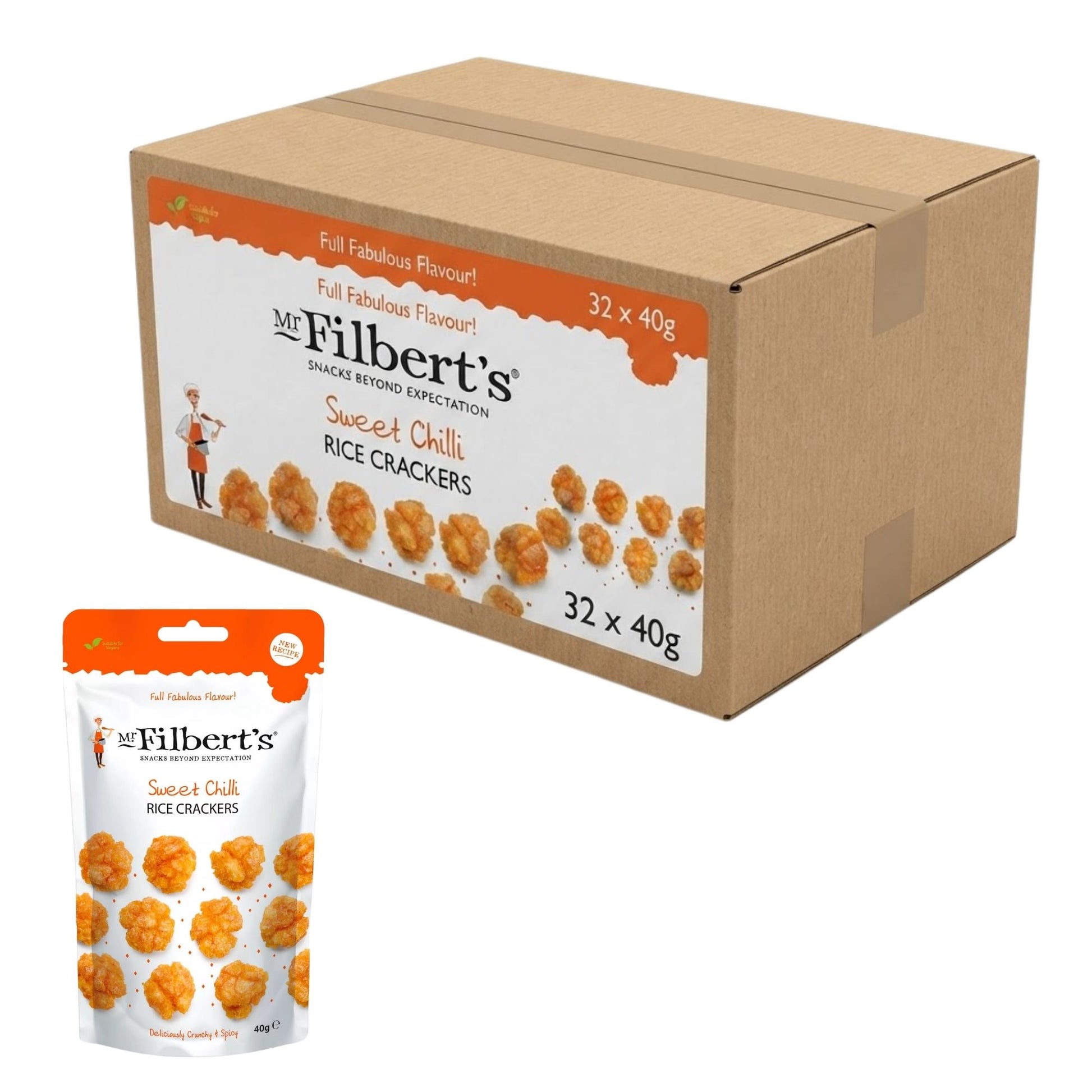 Filberts Sweet Chilli Rice Crackers 32 x 40g
