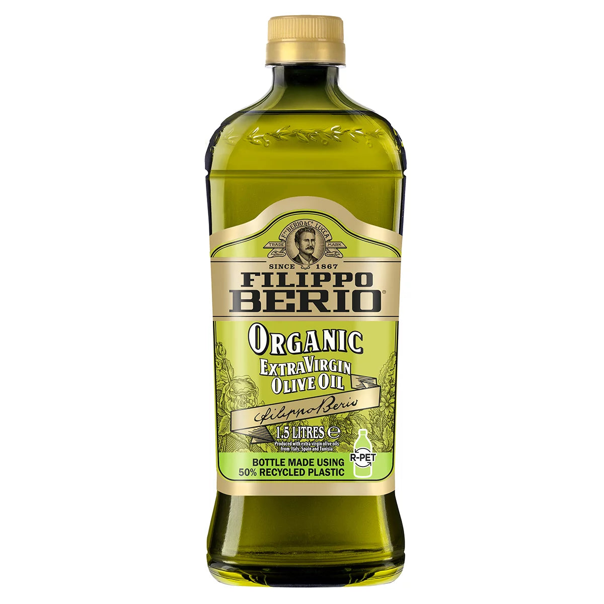 Filippo Berio Organic Extra Virgin Olive Oil 1.5L bottle
