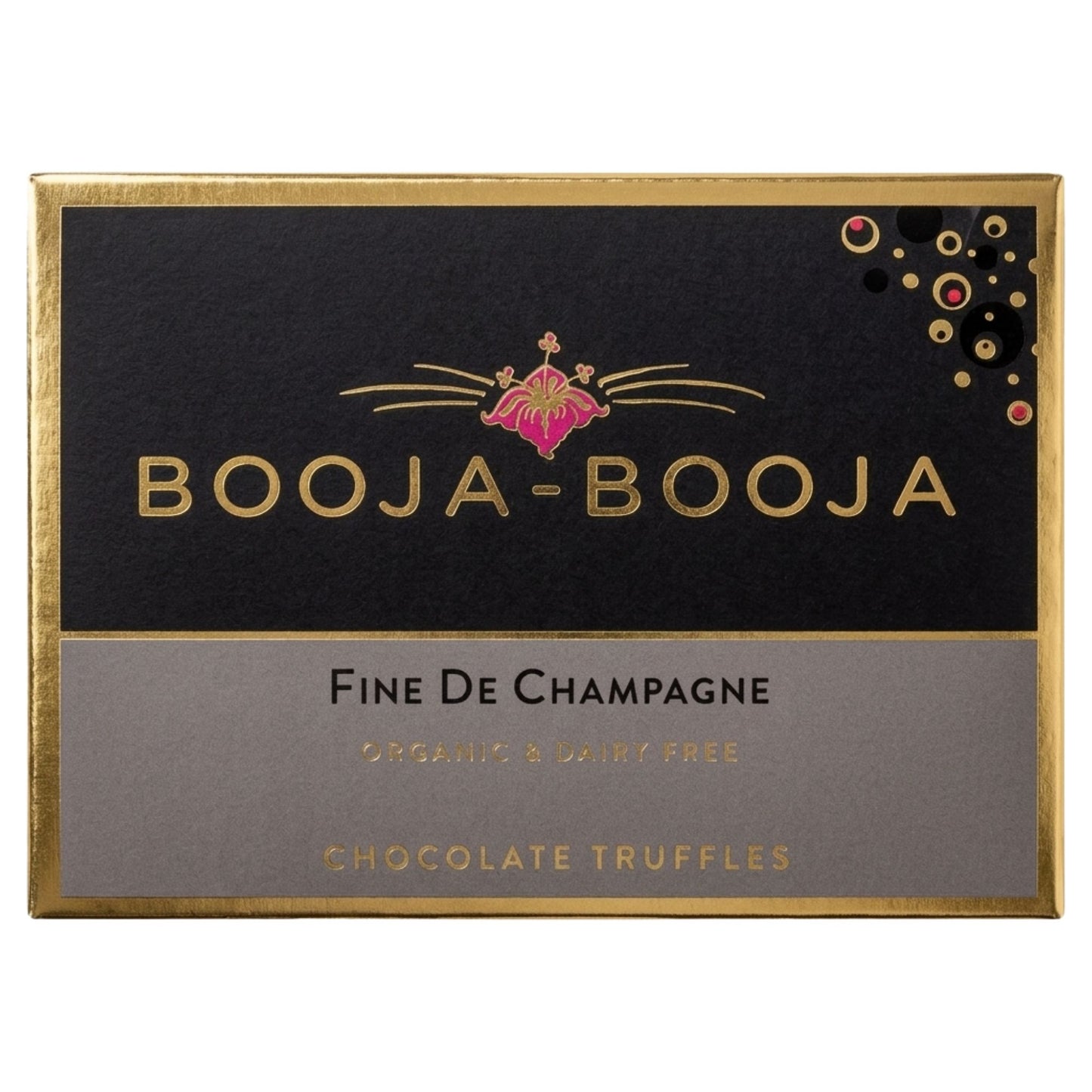 Luxury vegan truffles with champagne flavour filling