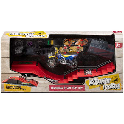 Mini skateboard ramp toy for performing tricks and flips