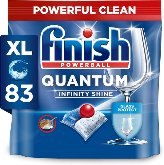 83 Dishwasher Tablets of Finish Quantum Infinity Shine - Regular Scent for a Shiny Finish