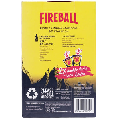 Fireball Whisky gift set with 5cl miniatures and glasses