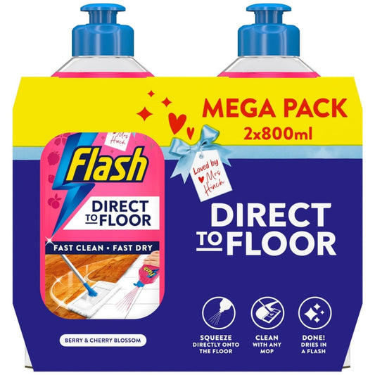 Flash Direct to Floor Berry and Cherry Blossom cleaner twin pack