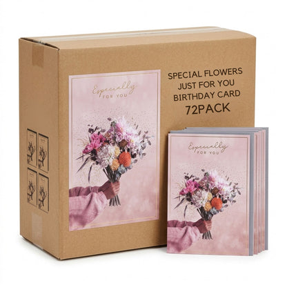 Flowers Especially For You birthday cards bulk set