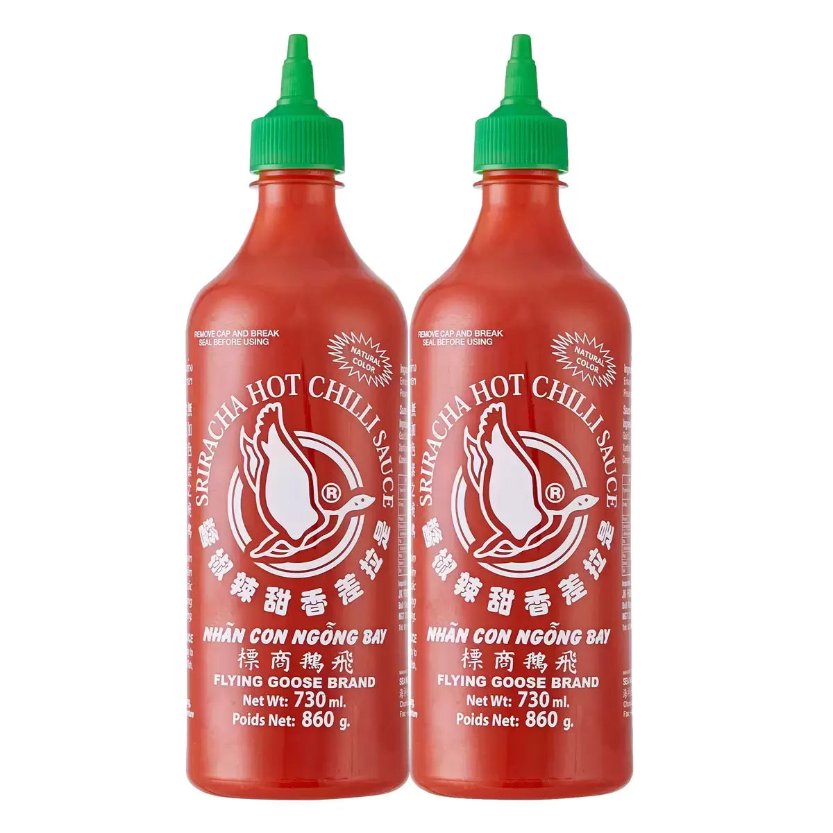 Flying Goose Sriracha Hot Chilli Sauce 2 x 730ml bottles