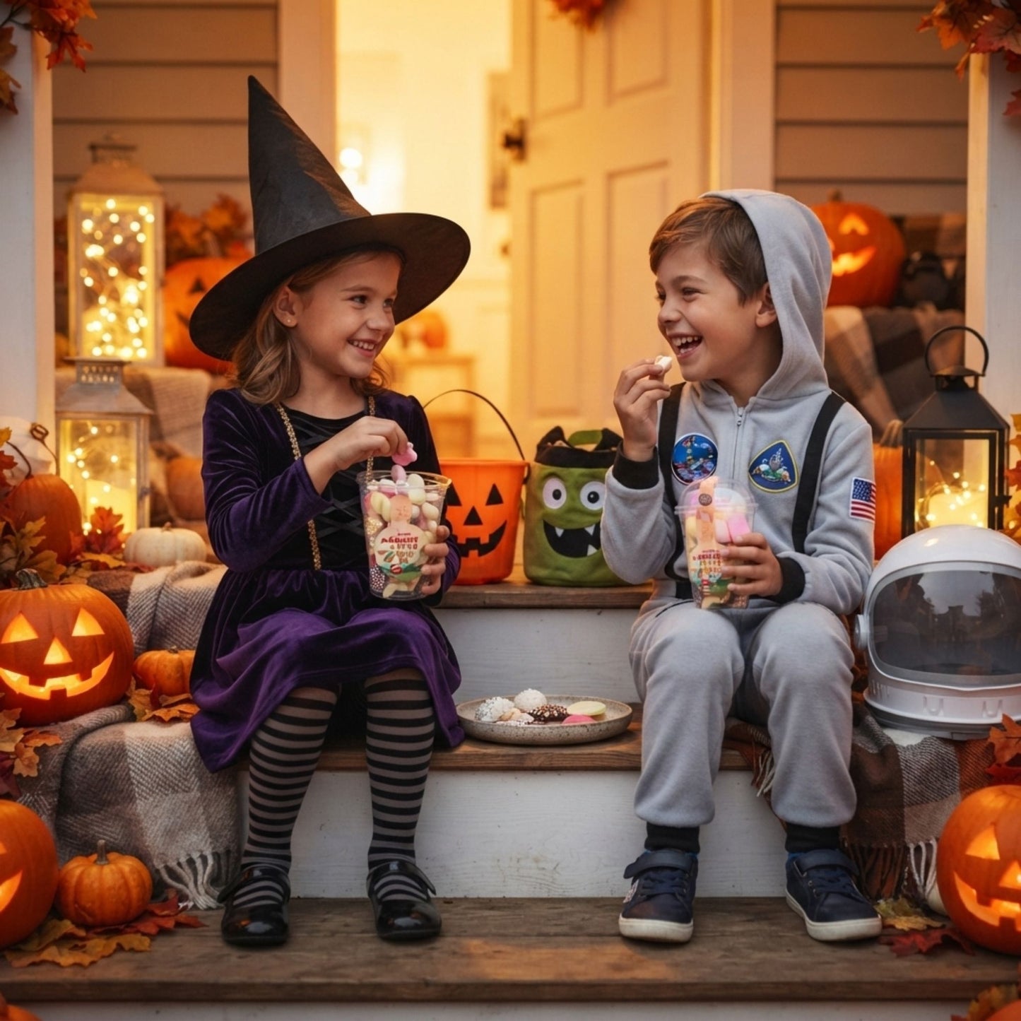 Retro candy cups for sharing