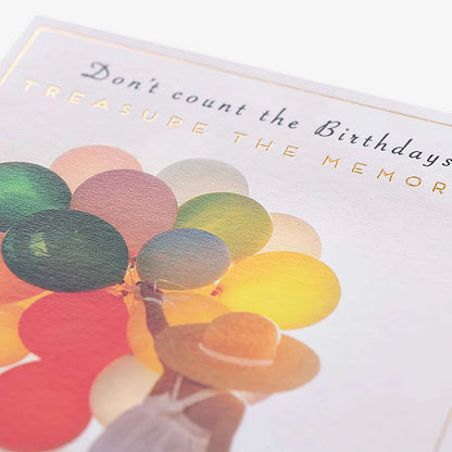 Birthday greeting cards with elegant foil finish design