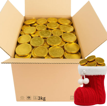 Foil Wrapped Chocolate Coins 3kg Bulk Bag